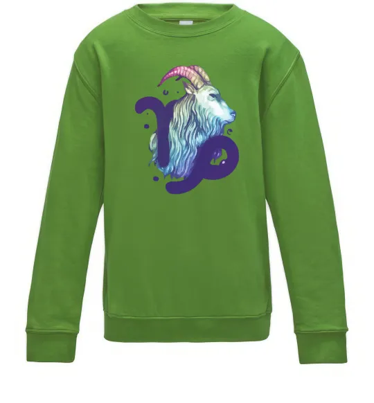 Детский Свитшот Козеріг знак зодіаку Лаймовый фото