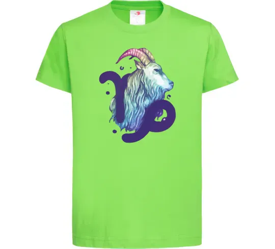 Детская футболка Козеріг знак зодіаку Лаймовый фото