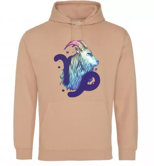 Мужская толстовка (худи) Козеріг знак зодіаку Песочный фото