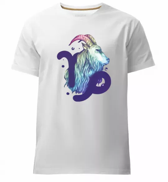 Мужская премиум футболка Козеріг знак зодіаку Белый фото