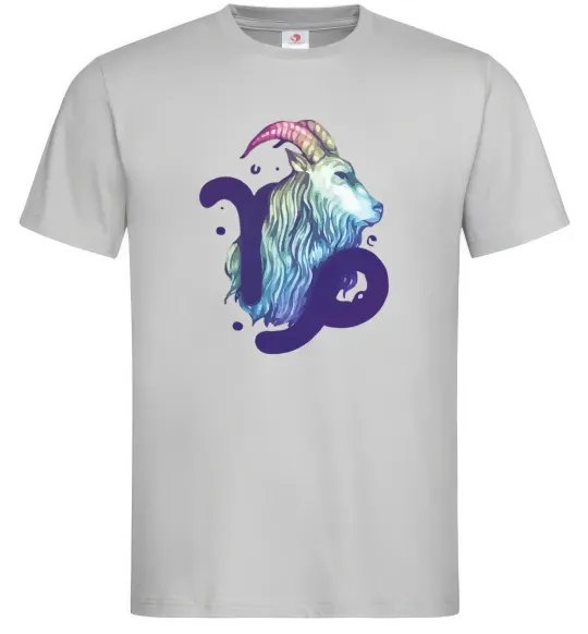 Чоловіча футболка Козеріг знак зодіаку Сірий фото