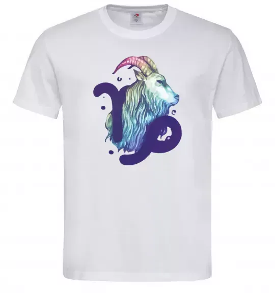 Чоловіча футболка Козеріг знак зодіаку Білий фото