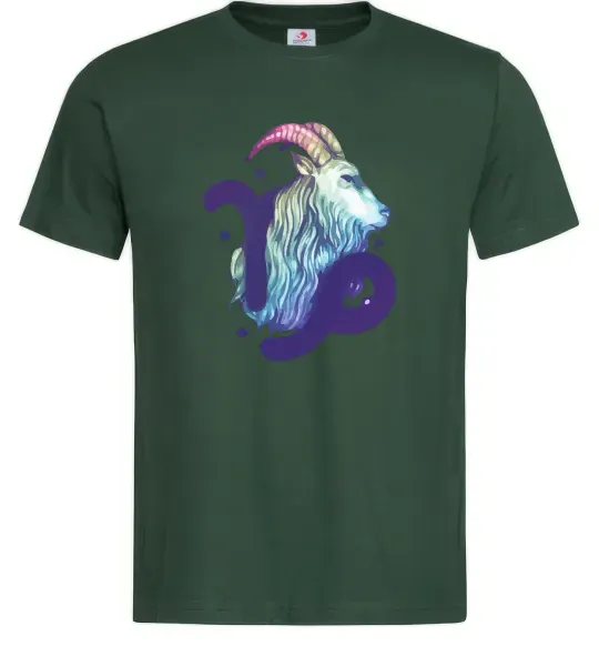 Чоловіча футболка Козеріг знак зодіаку Темно-зелений фото