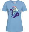 Жіноча футболка Козеріг знак зодіаку Блакитний Жіноча футболка Козеріг знак зодіаку Блакитний фото