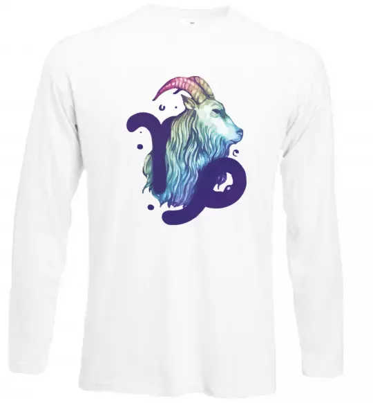 Лонгслів Козеріг знак зодіаку Білий фото