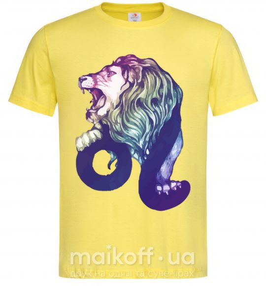 Мужская футболка Лев знак зодиака Лимонный фото