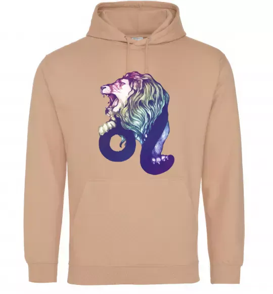 Жіноча толстовка (худі) Лев знак зодіаку Пісочний фото