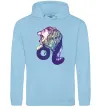 Жіноча толстовка (худі) Лев знак зодіаку Блакитний фото