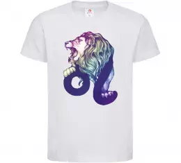 Дитяча футболка Лев знак зодіаку Білий фото