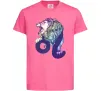 Дитяча футболка Лев знак зодіаку Яскраво-рожевий фото