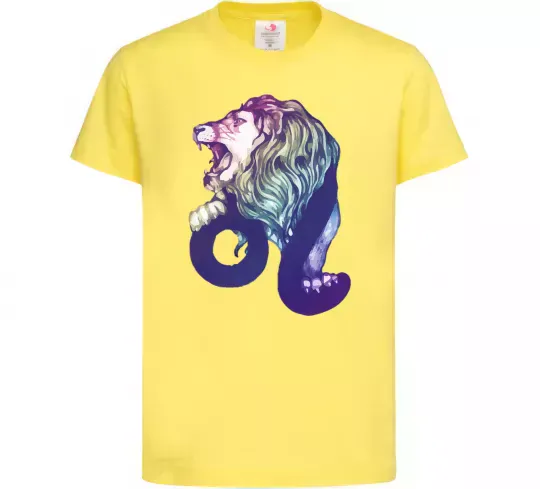 Дитяча футболка Лев знак зодіаку Лимонний фото