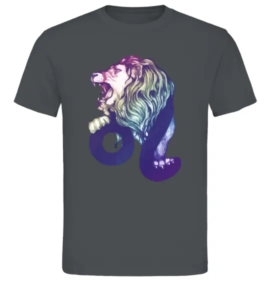 Чоловіча футболка Лев знак зодіаку Графіт фото