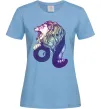 Жіноча футболка Лев знак зодіаку Блакитний фото
