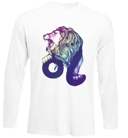 Лонгслів Лев знак зодіаку Білий фото