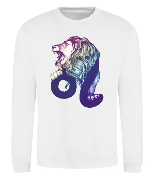 Світшот Лев знак зодіаку Білий фото