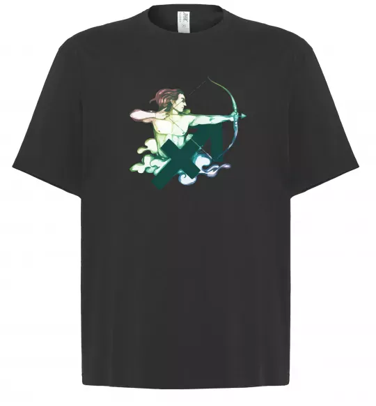 Футболка Оверсайз Стрілець знак зодіаку Чорний фото