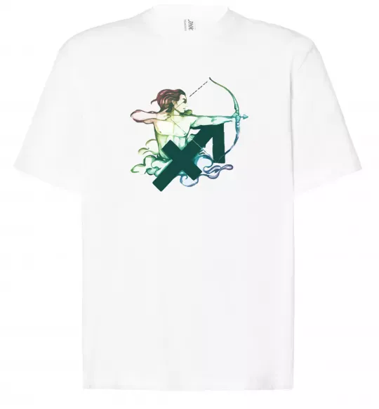 Футболка Оверсайз Стрілець знак зодіаку Білий фото