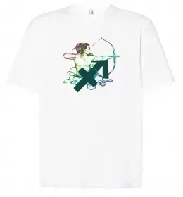 Футболка Оверсайз Sagittarius stars Черный фото