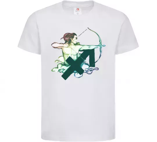 Дитяча футболка Стрілець знак зодіаку Білий фото