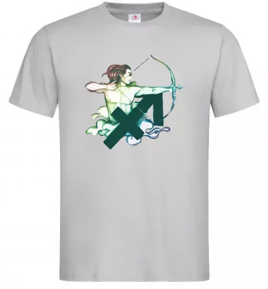 Мужская футболка Стрілець знак зодіаку Серый фото