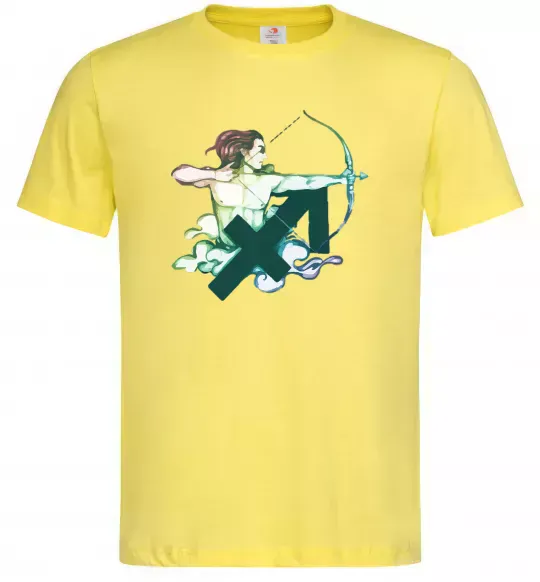 Мужская футболка Стрілець знак зодіаку Лимонный фото