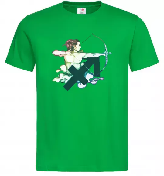 Мужская футболка Стрілець знак зодіаку Зеленый фото