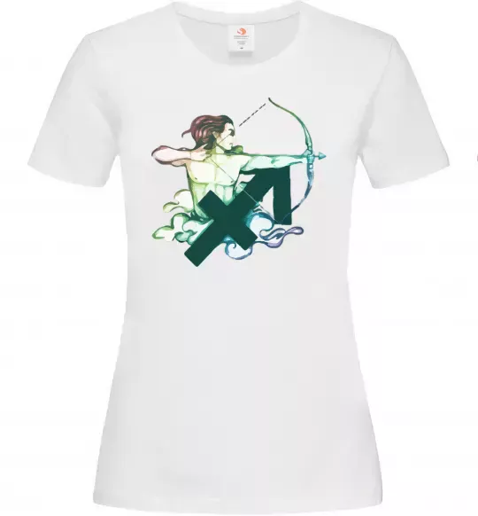 Женская футболка Стрілець знак зодіаку Белый фото