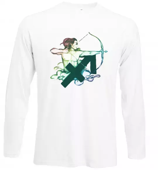 Лонгслив Стрілець знак зодіаку Белый фото