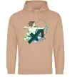Женская толстовка (худи) Стрілець знак зодіаку Песочный фото