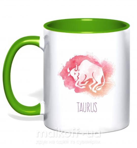 Чашка з кольоровою ручкою Taurus Зелений фото
