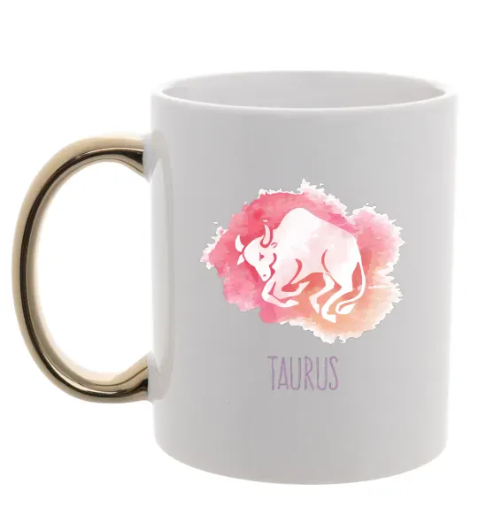 Чашка з кольоровою ручкою Taurus Золото фото