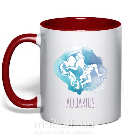 Чашка с цветной ручкой Aquarius Красный фото