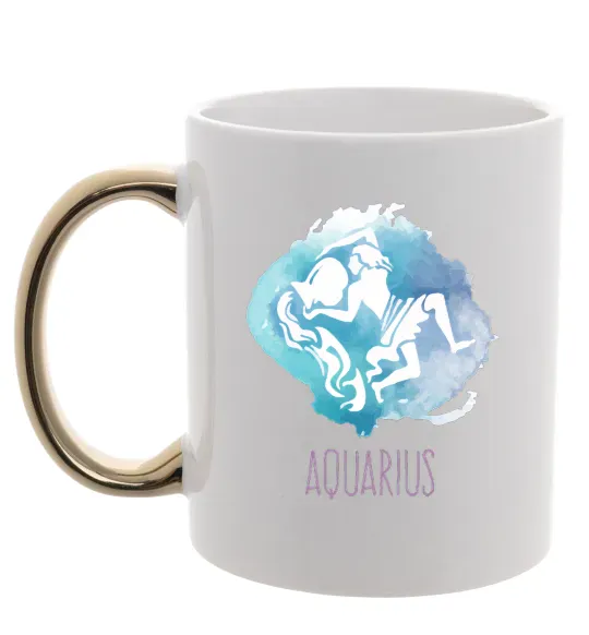 Чашка с цветной ручкой Aquarius Золото фото