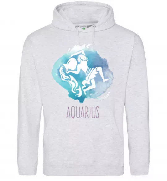 Мужская толстовка (худи) Aquarius Серый меланж фото