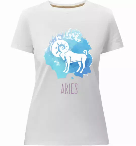Женская премиум футболка Aries Белый фото