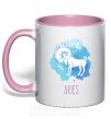 Чашка с цветной ручкой Aries Нежно розовый фото