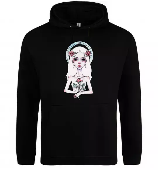 Жіноча толстовка (худі) Virgo roses Чорний фото