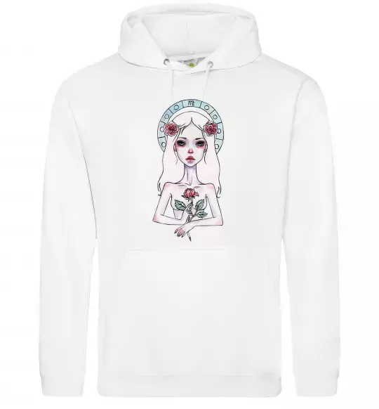 Жіноча толстовка (худі) Virgo roses Білий фото