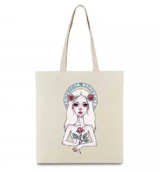 Эко-сумка Virgo roses Бежевый фото