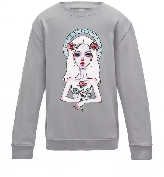 Дитячий світшот Virgo roses Сірий меланж фото