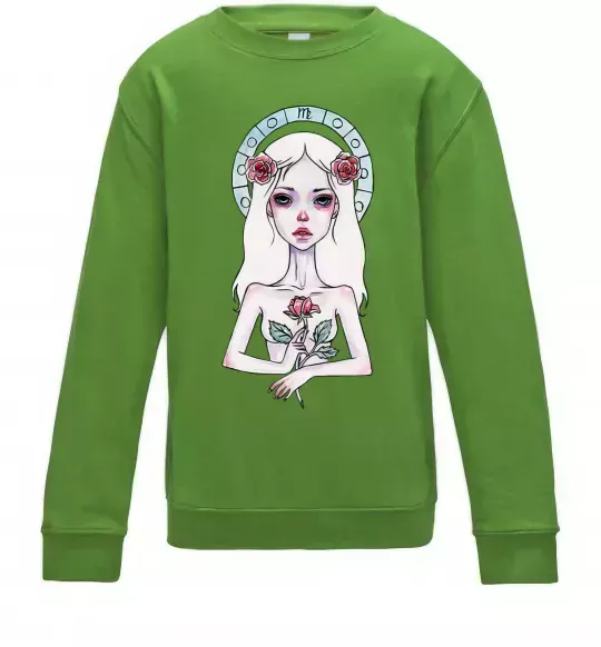 Дитячий світшот Virgo roses Лаймовий фото