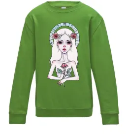 Детский Свитшот Virgo roses Лаймовый фото