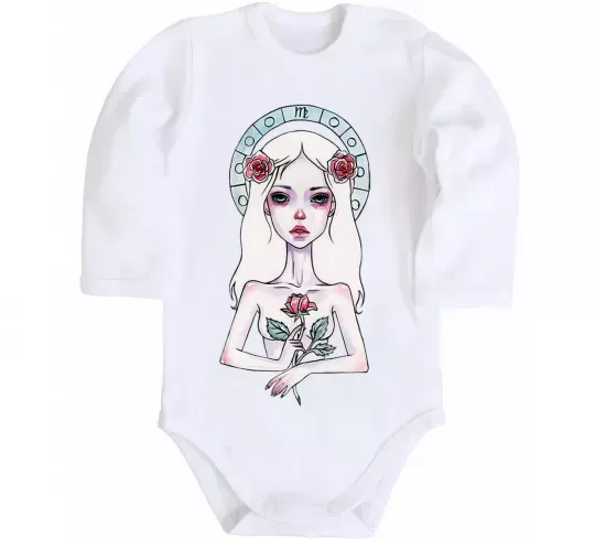 Детский боди Virgo roses Белый фото