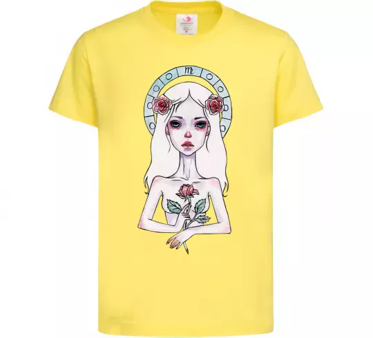 Дитяча футболка Virgo roses Лимонний фото