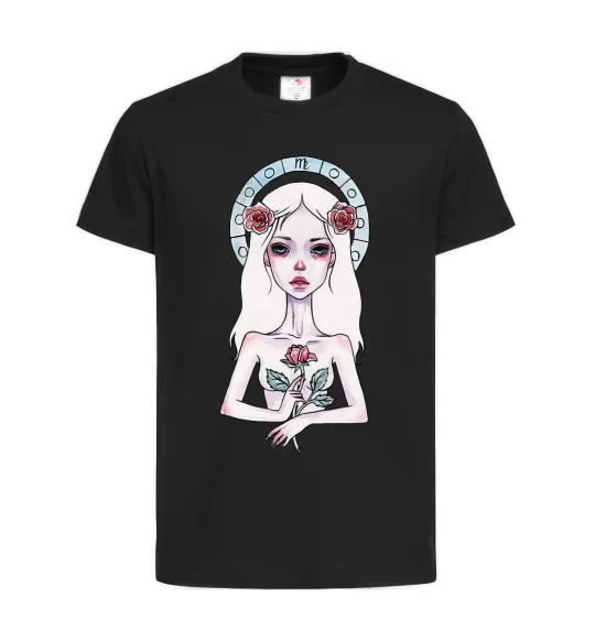 Детская футболка Virgo roses Черный фото