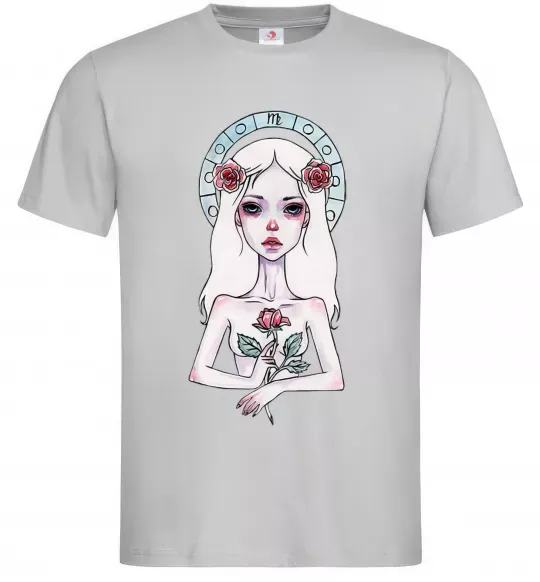 Мужская футболка Virgo roses Серый фото