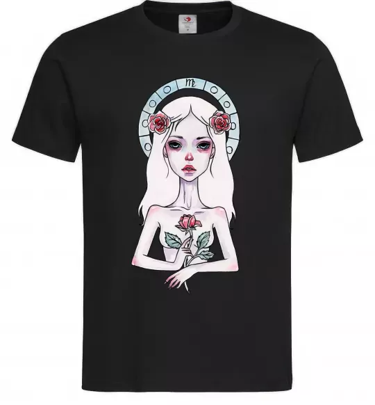 Мужская футболка Virgo roses Черный фото