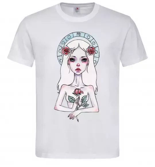 Мужская футболка Virgo roses Белый фото