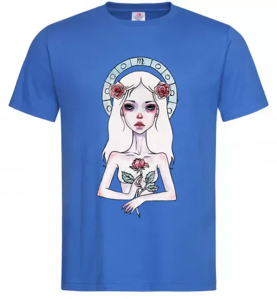 Мужская футболка Virgo roses Ярко-синий фото