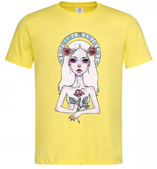 Мужская футболка Virgo roses Лимонный фото